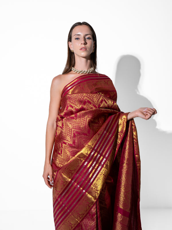 Kaïa -Kanchipuram Silk in Gold Zari